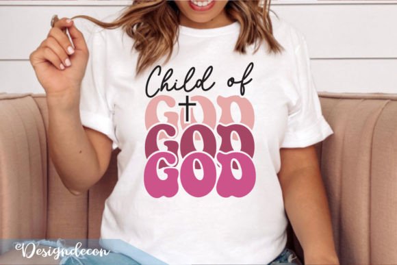 Child of God Retro Wavy SVG Graphics for T-Shirt Designs