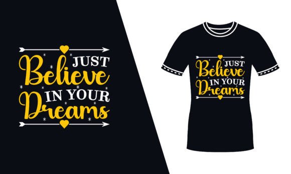 Dream Quote Yellow Typography SVG Graphics for Print Templates