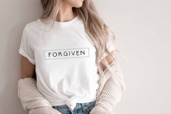 Forgiven SVG Christian Design Quote: Graphics & Print Templates