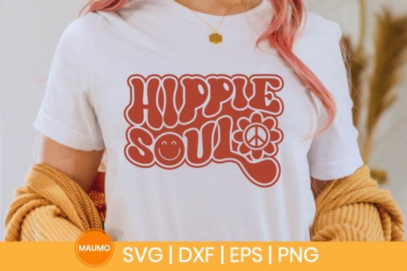 Hippie Soul Graphics: Groovy Wavy Text SVG for Print Templates