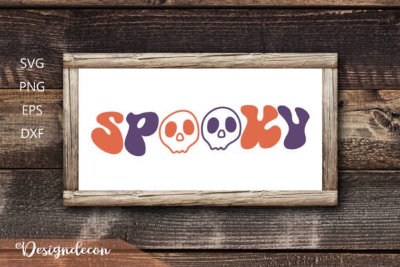 Spooky Retro Wavy Graphics for Print Templates