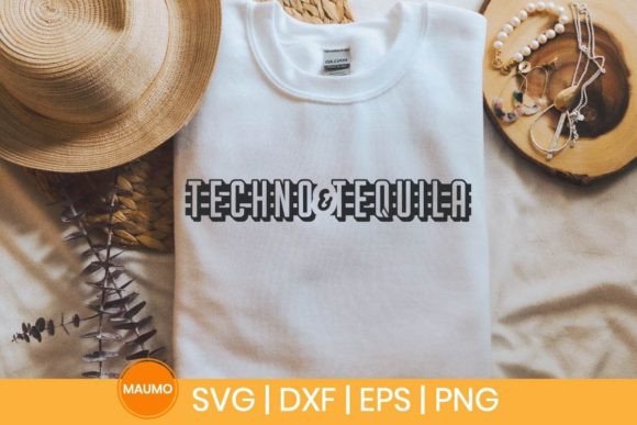 Techno and Tequila SVG Graphics for Print Templates